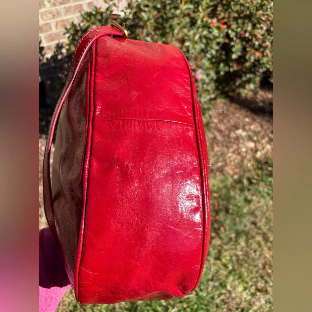 Marc by Marc Jacobs Red Leather Hobo Bag with Gold Hardware